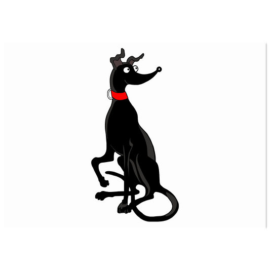 Classic Womens Crewneck T-shirt - Black Greyhound