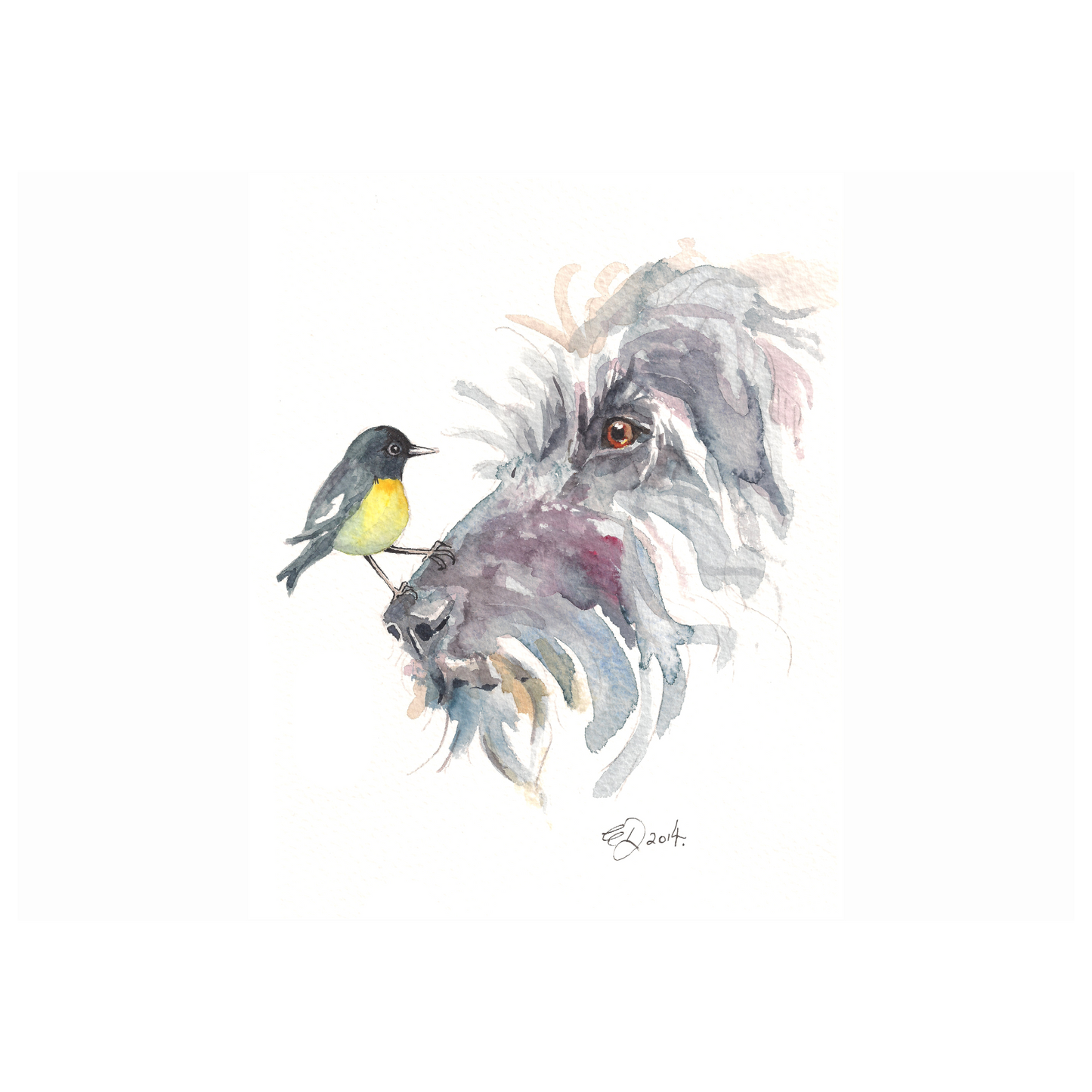 Classic Womens Crewneck T-shirt – Dog & Bird friendship