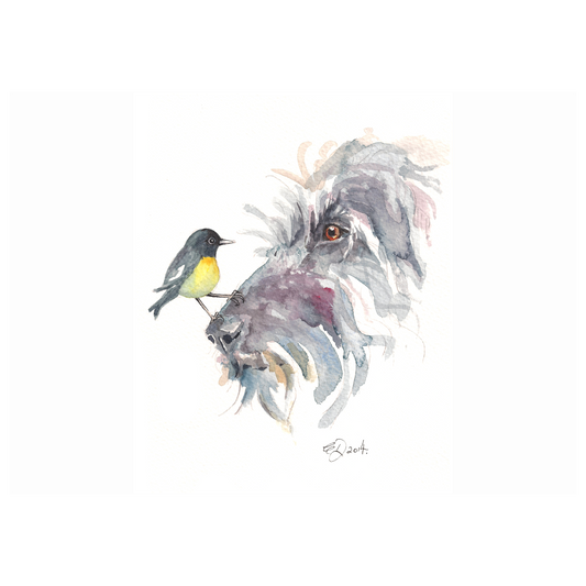 Classic Womens Crewneck T-shirt – Dog & Bird friendship