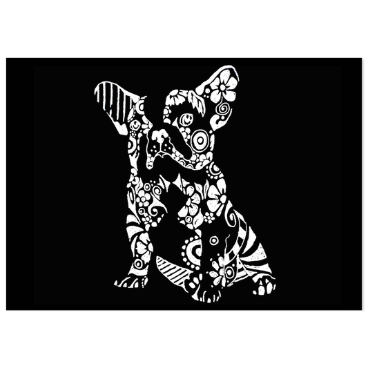 French Bulldog - Black Classic Womens Crewneck T-shirt