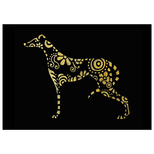 Classic Womens Crewneck T-shirt - Golden Greyhound