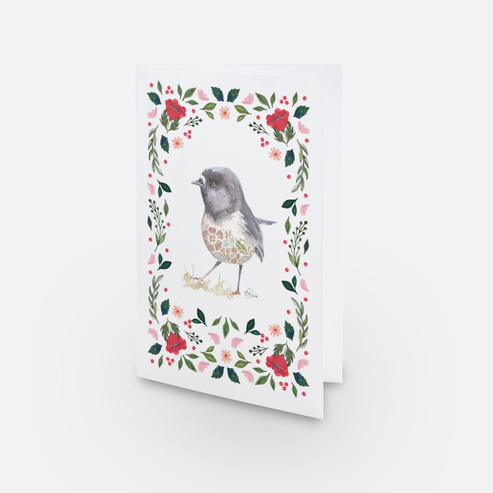 Christmas Card - Miromiro (NZ Tomtit)