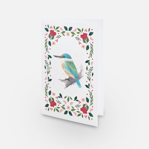 Christmas Card - Kotare (NZ Sacred Kingfisher)