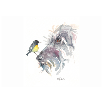 Classic Womens Crewneck T-shirt – Dog & Bird friendship