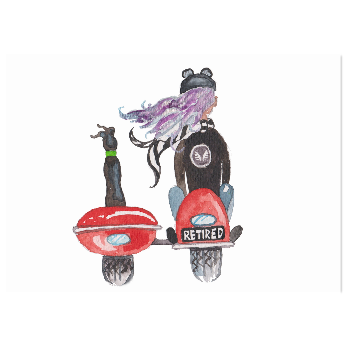Classic Womens Crewneck T-shirt - Greyhound Sidecar