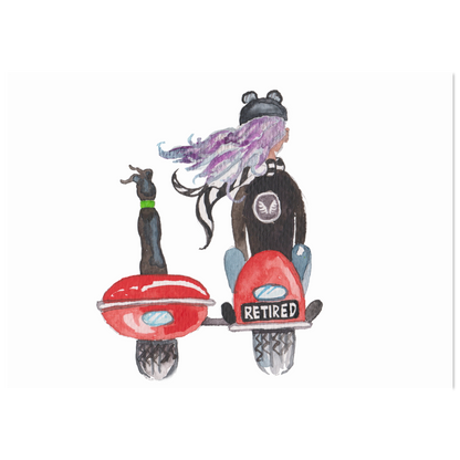 Classic Womens Crewneck T-shirt - Greyhound Sidecar