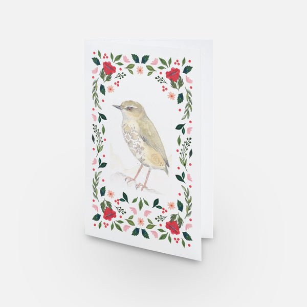 Christmas Card - Piwauwau (NZ Rock Wren - 2022 Bird of the Year)