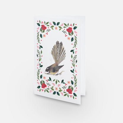 Christmas Card - Piwakawaka (NZ Fantail)