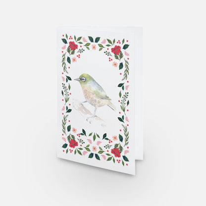 Christmas Card - Tauhou (NZ Waxeye)